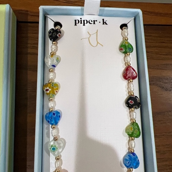 Piper K | Multicolor Heart Freshwater Pearl Necklace - Picture 6 of 9